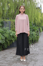 Casual 2024: FEMME KNITWEAR TOP (LIGHT DUSTY PINK)