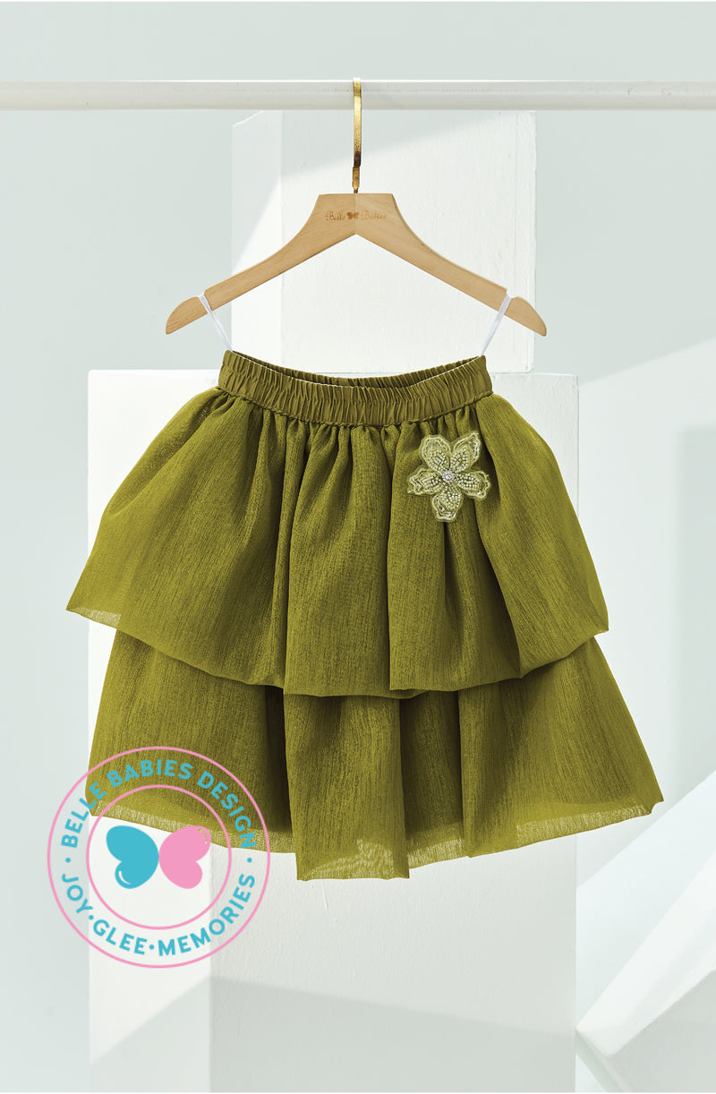 BBD Organza skirt - Olive Green