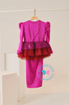 Tiered Sequin Kurung  - Magenta Red