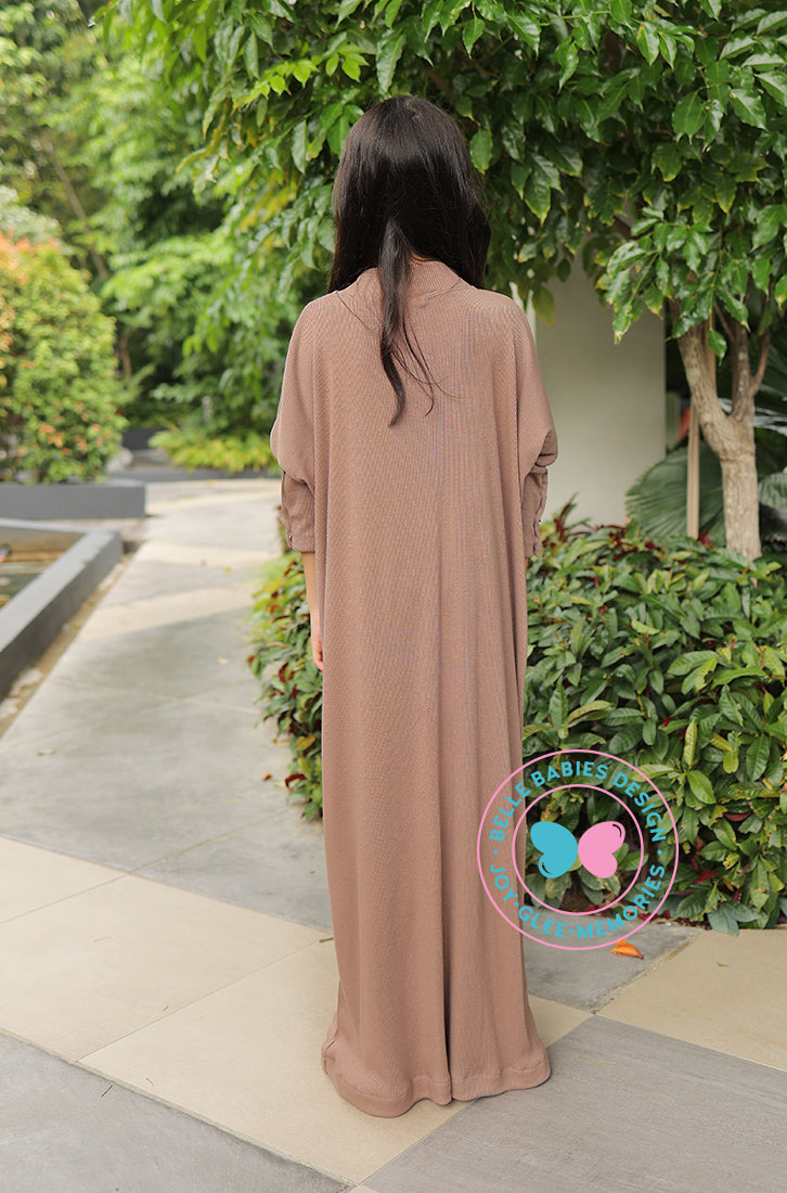 Casual 2024: BBD KNITWEAR LONG DRESS (TAUPE BROWN)