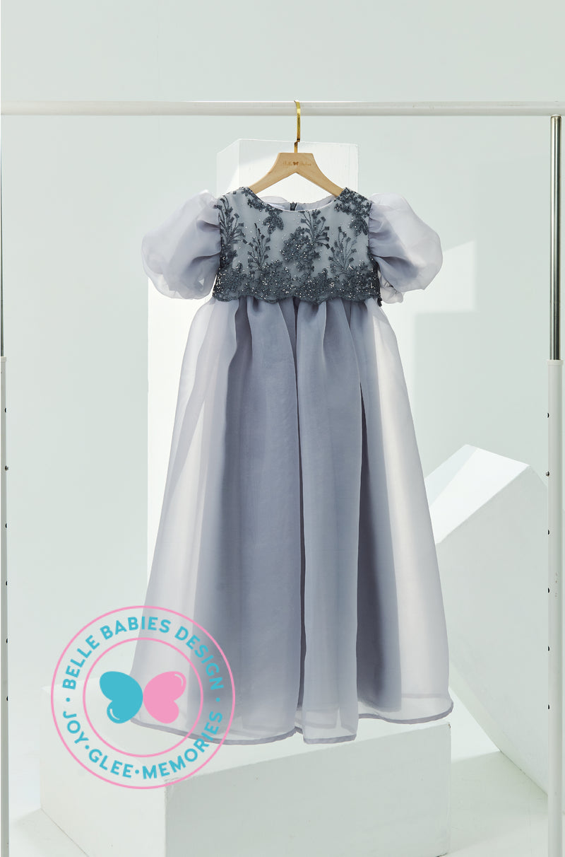 BBD Wedding & Celebration: Organza Lace Dress - Grey