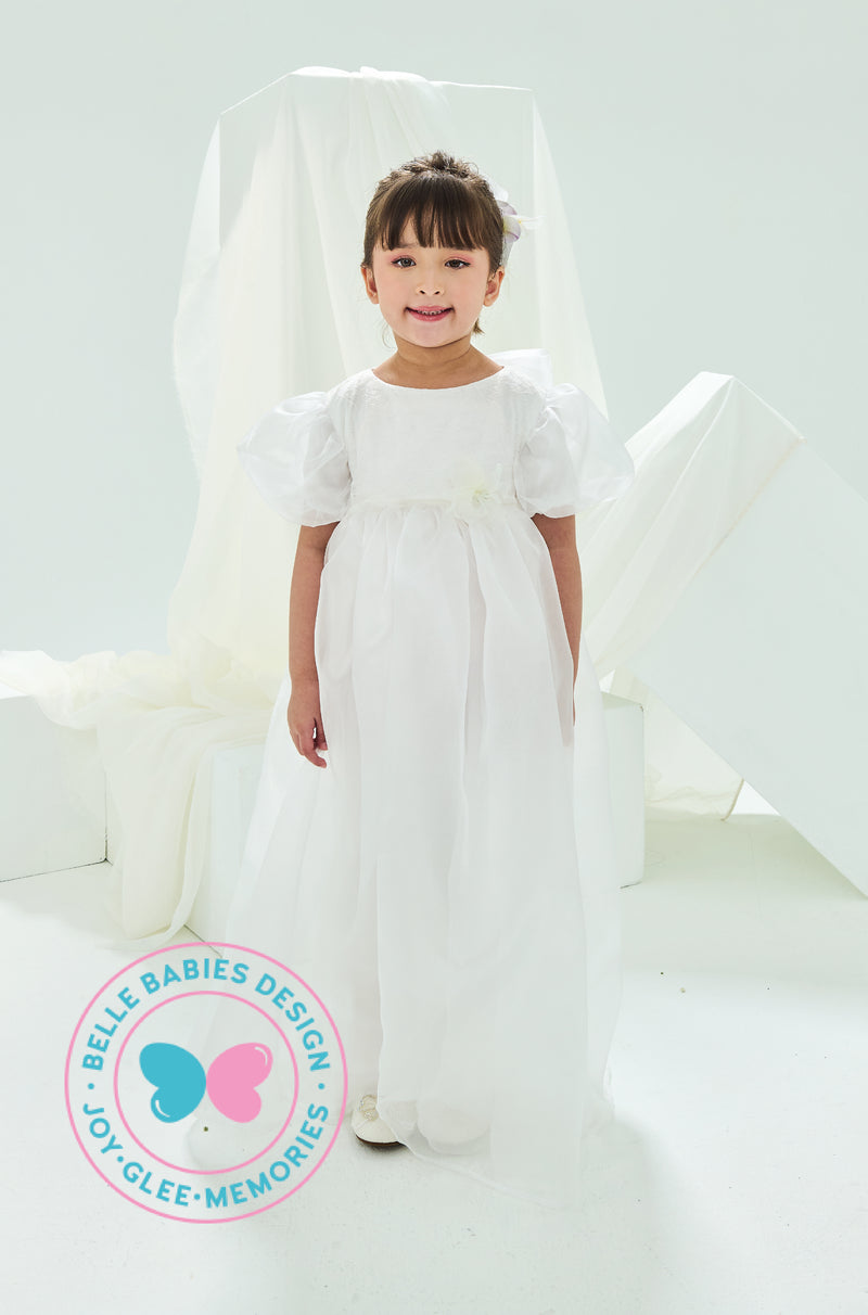 BBD Wedding & Celebration: Organza Lace Dress - Crystal White