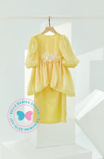 BBD Wedding & Celebration: Shimmer Organza Kurung - Pastel Yellow