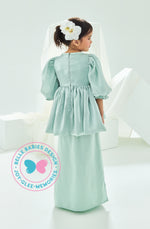 BBD Wedding & Celebration: Shimmer Organza Kurung - Sage Green