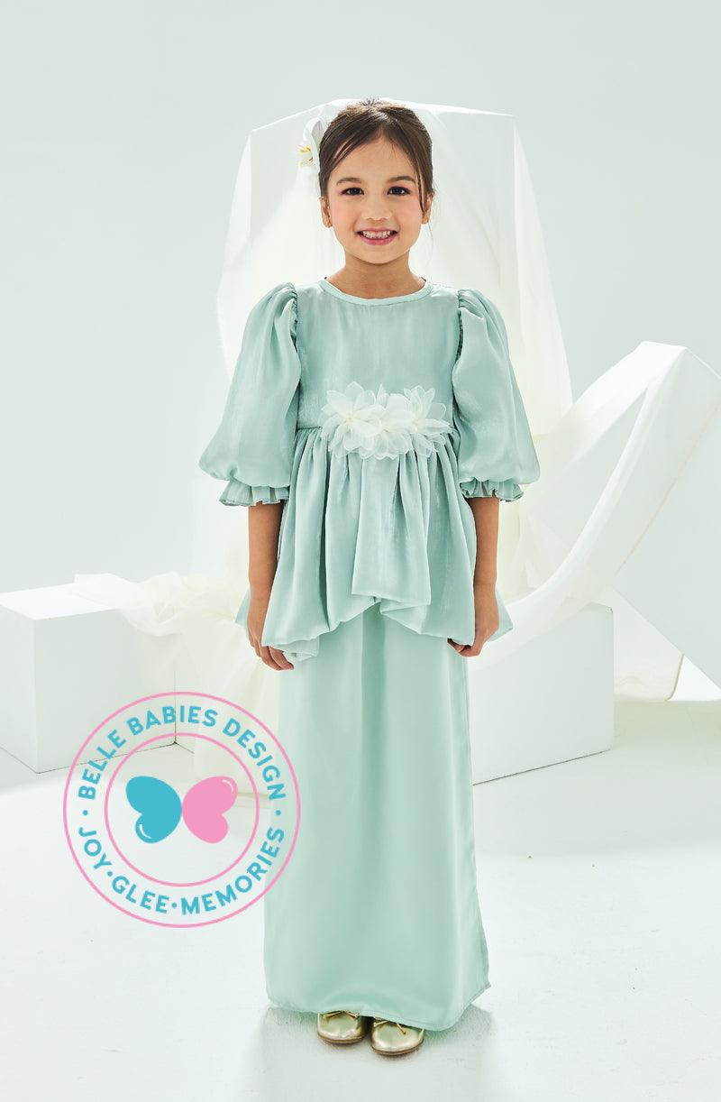 BBD Wedding & Celebration: Shimmer Organza Kurung - Sage Green