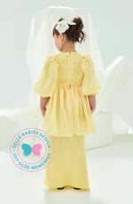 BBD Wedding & Celebration: Shimmer Organza Kurung - Pastel Yellow