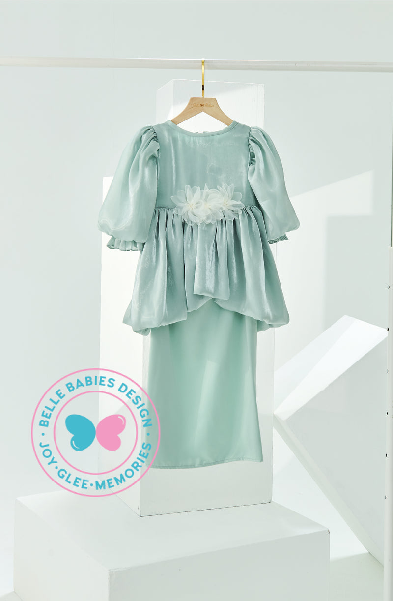 BBD Wedding & Celebration: Shimmer Organza Kurung - Sage Green