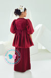 BBD Wedding & Celebration: Shimmer Organza Kurung -Deep Maroon