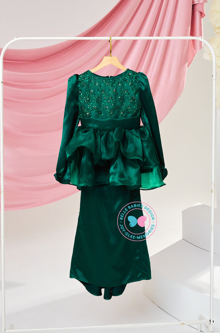 (PRE-ORDER) The Golden Chapter:  BBD Damia Sequin Kurung (Emerald Green)