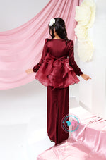 (PRE-ORDER) The Golden Chapter:  BBD Damia Sequin Kurung (Deep Maroon Burgundy)