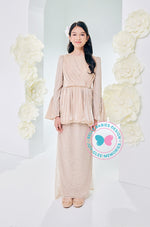 (DEPOSIT-PREORDER) The Golden Chapter: BBD Rhea II Glitter Kurung (Champagne Beige)