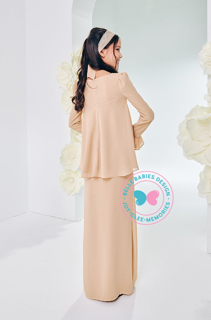 (DEPOSIT-PREORDER) The Golden Chapter: BBD Demure Modern Kurung (Tan Brown)