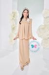 (DEPOSIT-PREORDER) The Golden Chapter: BBD Demure Modern Kurung (Tan Brown)