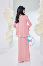 (DEPOSIT-PREORDER) The Golden Chapter: BBD Demure Modern Kurung (Pink Lemonade)