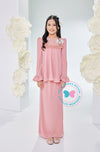 (DEPOSIT-PREORDER) The Golden Chapter: BBD Demure Modern Kurung (Pink Lemonade)