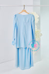 (DEPOSIT-PREORDER) The Golden Chapter:BBD Demure Modern Kurung (Ice Blue)