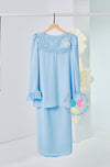 (DEPOSIT-PREORDER) The Golden Chapter:BBD Demure Modern Kurung (Ice Blue)