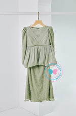 (DEPOSIT-PREORDER) The Golden Chapter:  BBD Rhea II Glitter Kurung (Powder Green)