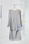 (DEPOSIT-PREORDER) The Golden Chapter: BBD Demure Modern Kurung (Twilight Grey)