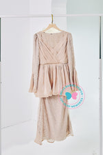 (DEPOSIT-PREORDER) The Golden Chapter: BBD Rhea II Glitter Kurung (Champagne Beige)