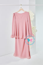 (DEPOSIT-PREORDER) The Golden Chapter: BBD Demure Modern Kurung (Pink Lemonade)