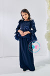 BBD Bubble Organza Peplum (bow) - Navy Blue