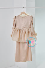 BBD Bubble Organza Peplum (bow) - Champagne Brown