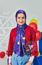 BBD MERDEKA 2024: Shawl/ Square Scarf (Blue Malaysia Print)