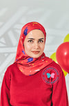 BBD MERDEKA 2024: Shawl / Square Scarf (Red Malaysia Print)