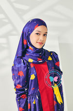 BBD MERDEKA 2024: Shawl/ Square Scarf (Blue Malaysia Print)