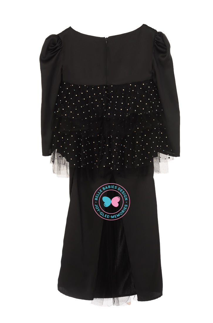 Whimsical Raya 2022 - Sparkly Tiered Kurung - Black